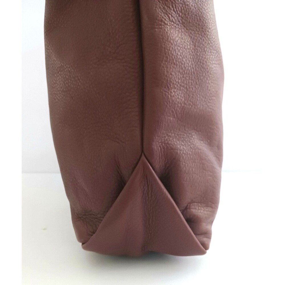 VC Vince Camuto Corin Lg Hobo Bag Bordeaux Brown Leather Snake Print Top Strap - Picture 8 of 14